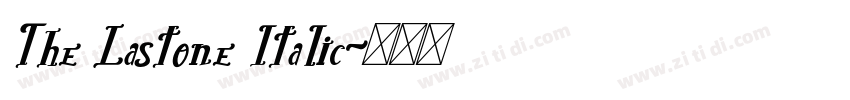 The Lastone Italic字体转换